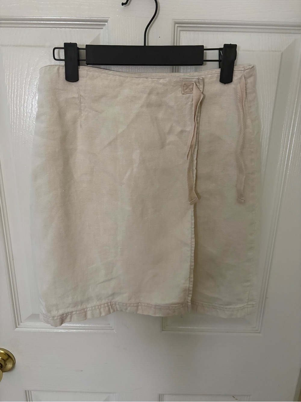 Ann Taylor Beige Wrap Mini Skirt